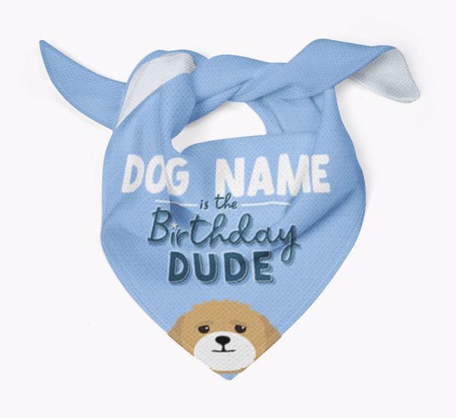 Birthday Dude: Personalised {breedFullName} Bandana